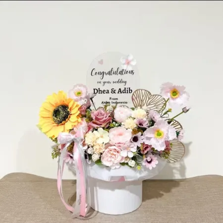 Bloom Box Akrilik Ucapan Wedding Kabupaten Nganjuk